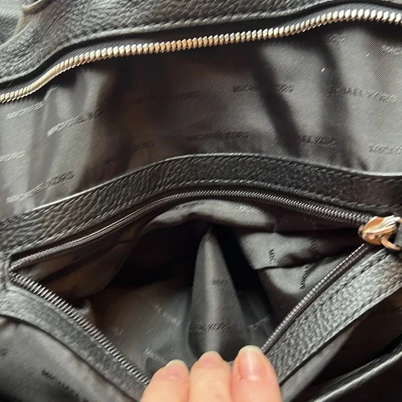 Hold for Oceanwhisperz Michael Kors Black Shoulder Bag with Silver Accents - Picture 4 of 13